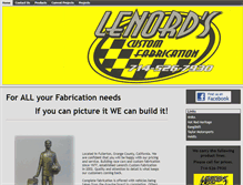 Tablet Screenshot of lenordscustomfabrication.com